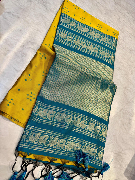 Tussar Gadwal Pattu Saree