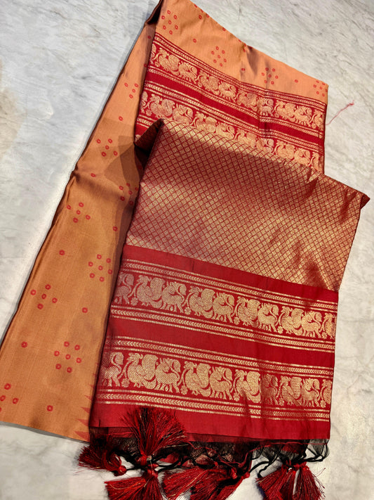 Tussar Gadwal Pattu Saree
