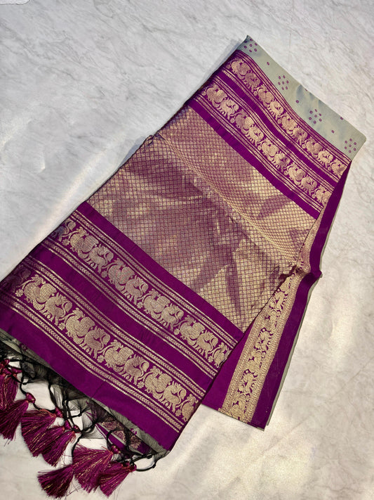 Tussar Gadwal Pattu Saree