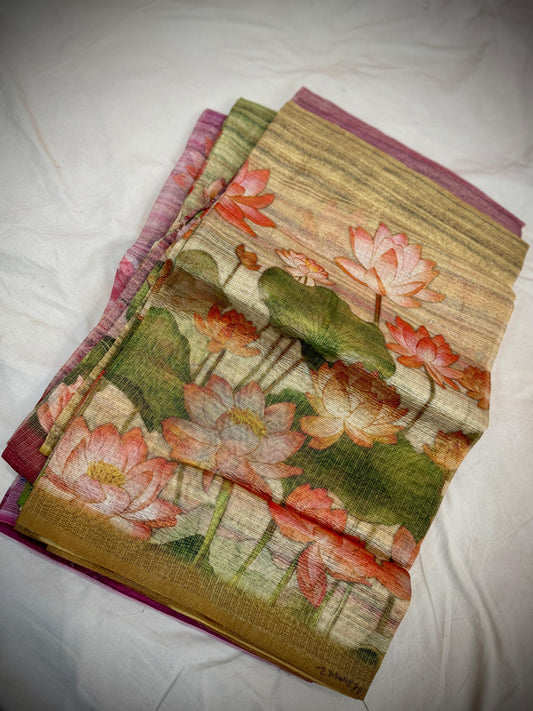 Tussar Pichwai Saree