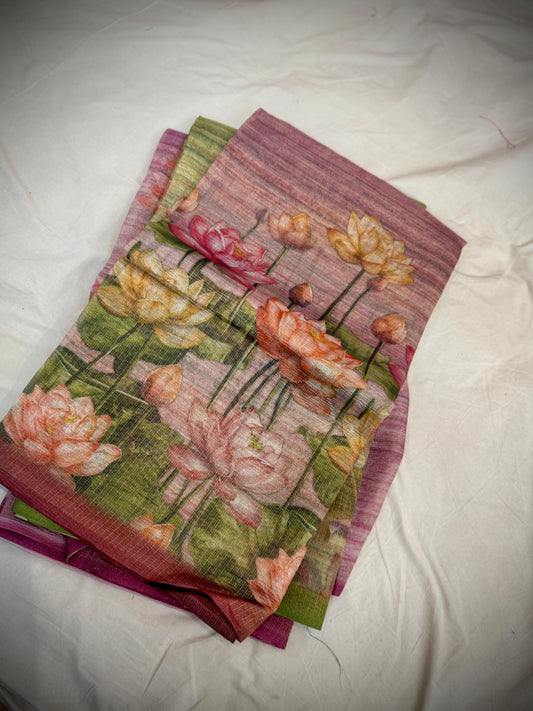 Tussar Pichwai Saree