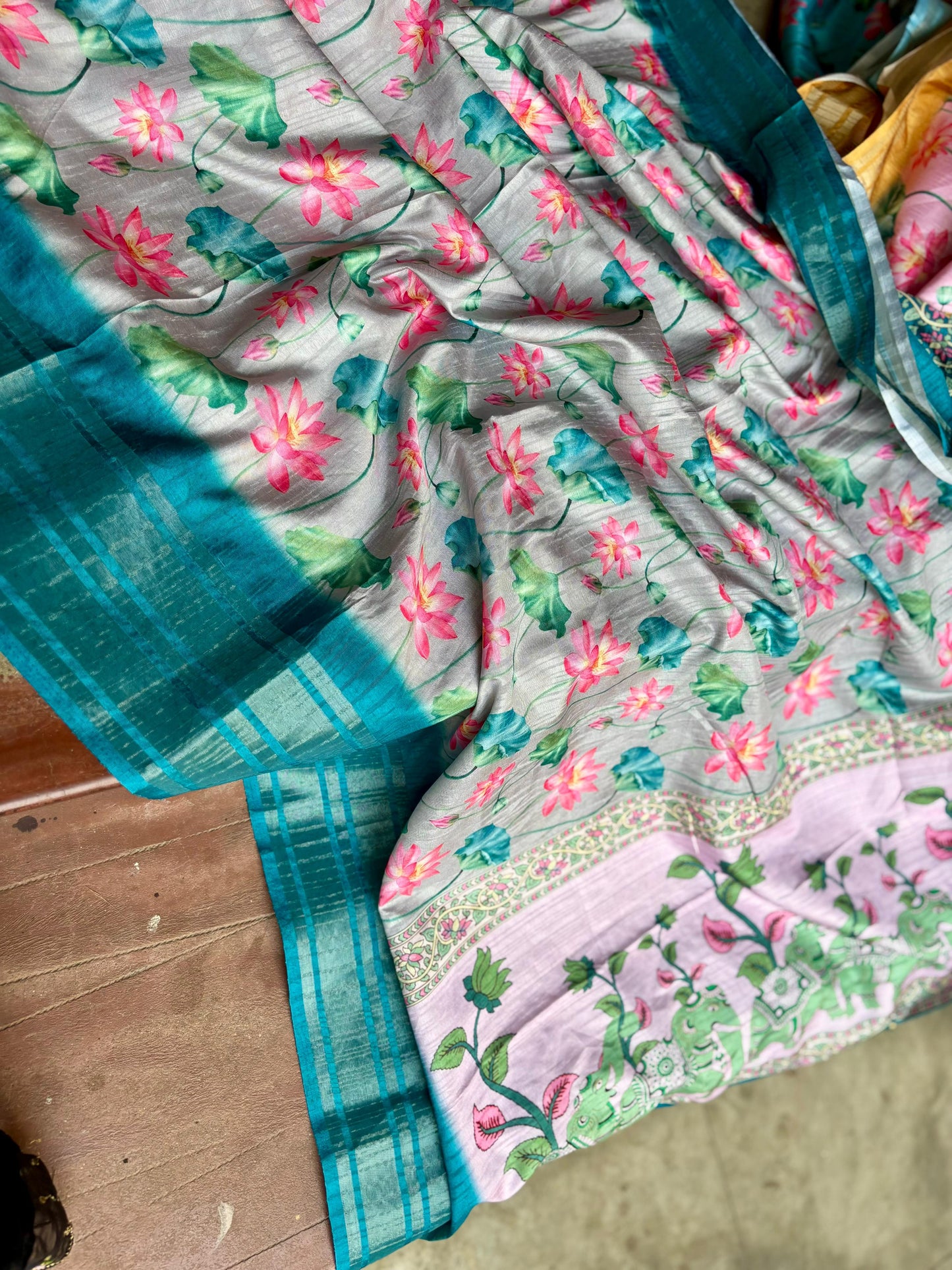 Tussar Pichwai Silk Saree