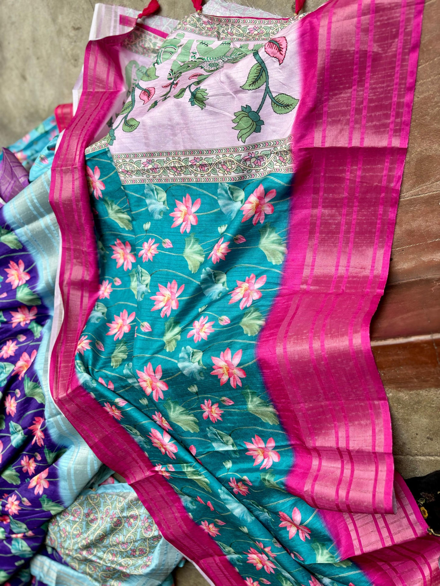 Tussar Pichwai Silk Saree