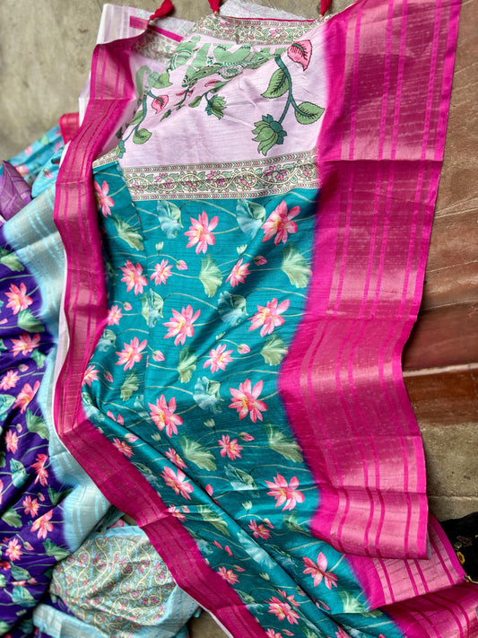 Tussar Pichwai Silk Saree