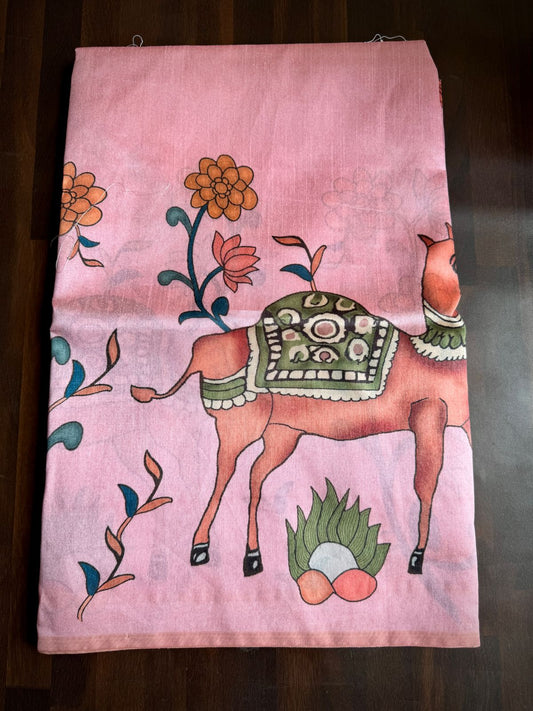 Tussar Silk Digital Print Saree