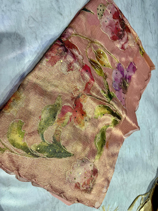 Tussar Tissue Saree