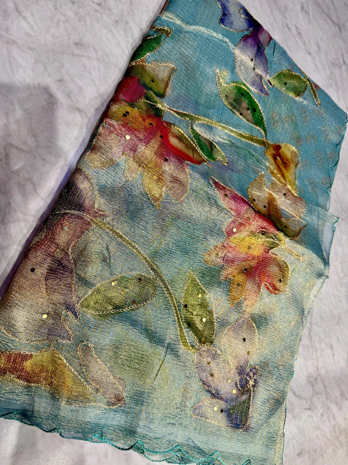 Tussar Tissue Saree