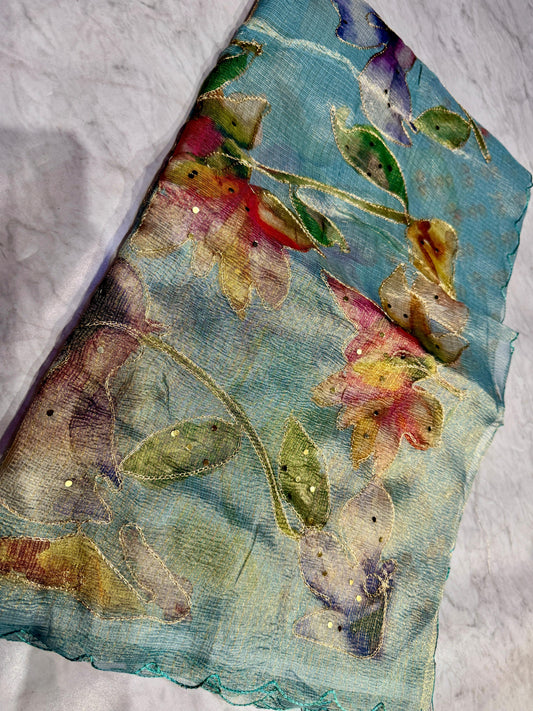 Tussar Tissue Saree