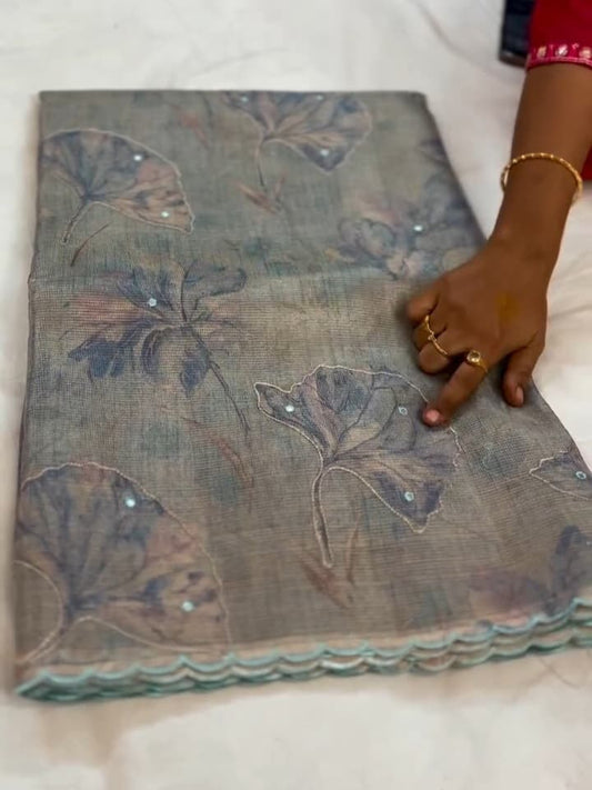 Tussar Tissue Silk Saree