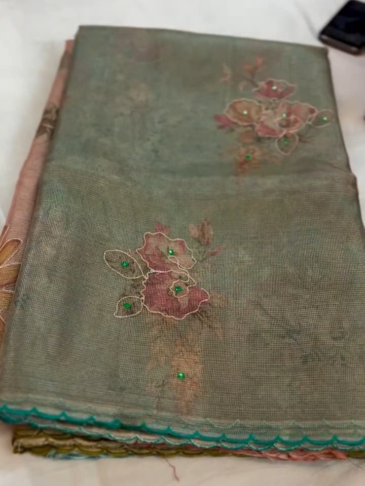 Tussar Tissue Silk Saree