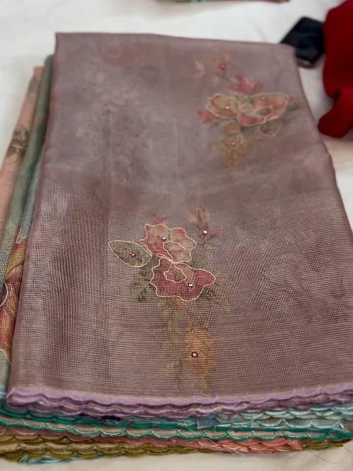 Tussar Tissue Silk Saree