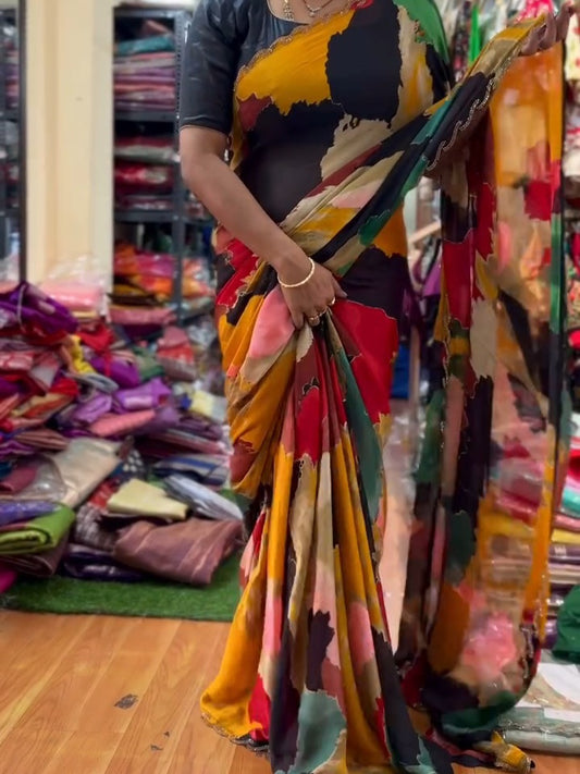 Deisgner Swarovski Work Saree - prebook