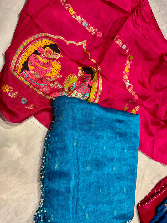 Viscose Motif Silk Saree
