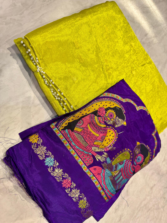 Viscose Motif Silk Saree