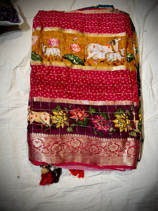 Viscose Mysore Crape Silk Saree