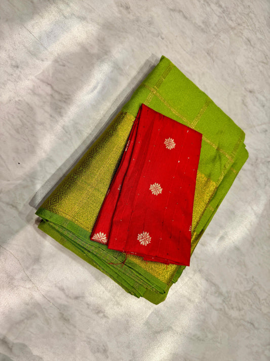 Viscose Mysore Crape Silk Saree