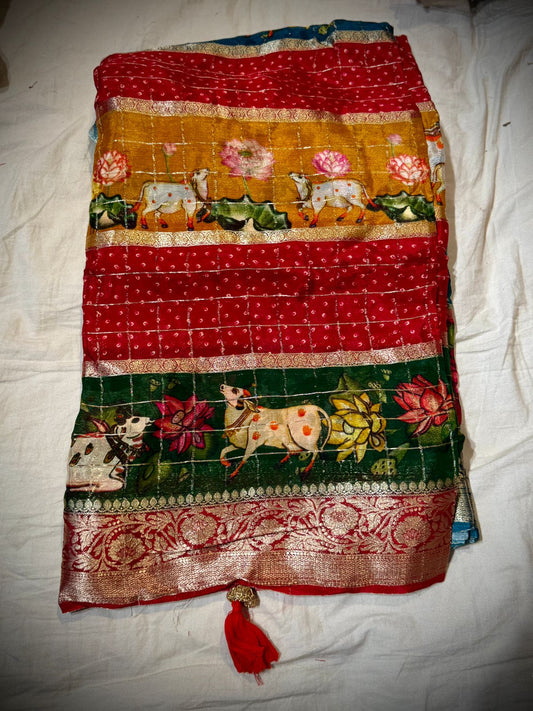 Viscose Mysore Crape Silk Saree