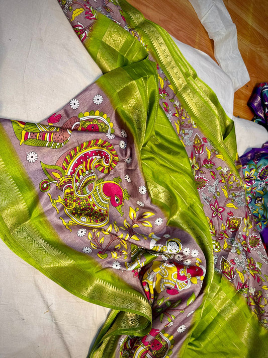Viscose Mysore Crape Silk Saree
