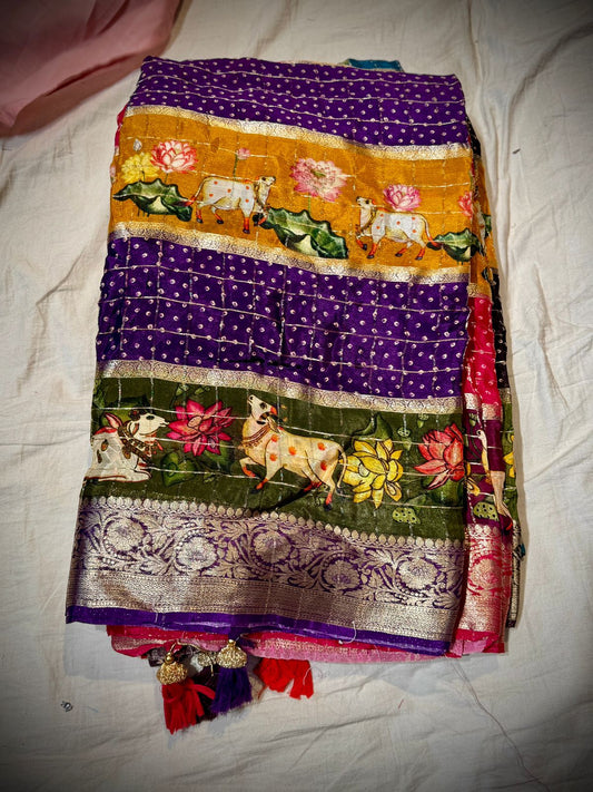Viscose Mysore Crape Silk Saree