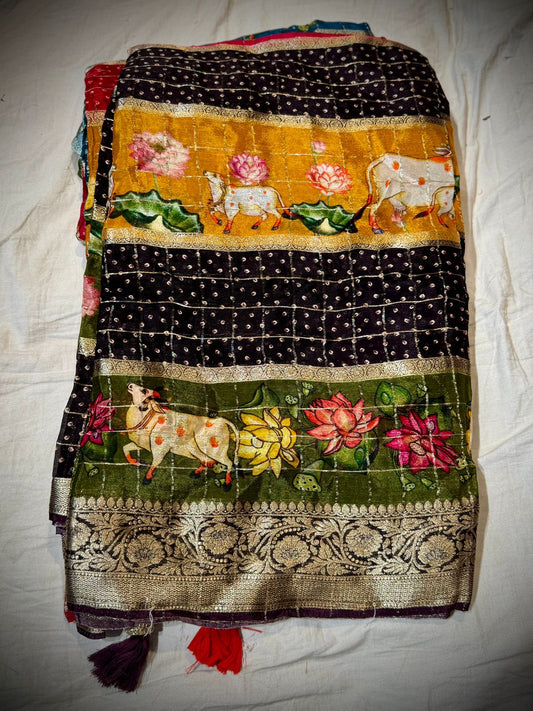 Viscose Mysore Crape Silk Saree