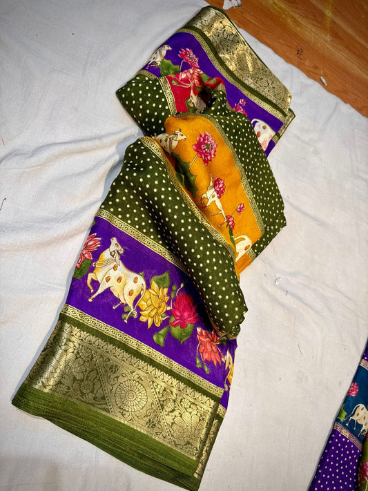 Viscose Mysore Crape Silk Saree