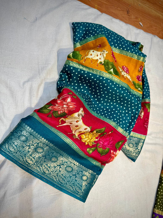 Viscose Mysore Crape Silk Saree