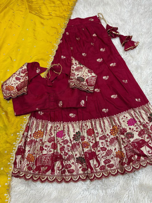 Ready To Wear Banarasi Pattu Lehenga