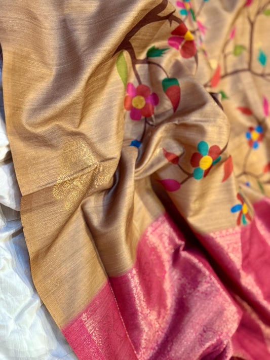 Kaddi Tussar Saree