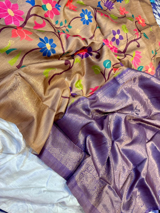Kaddi Tussar Saree