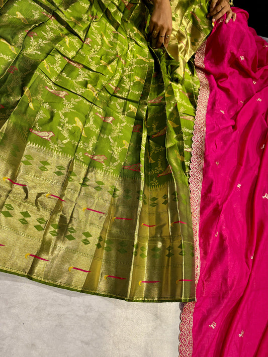 Banarasi Semi Stitched Lehenga