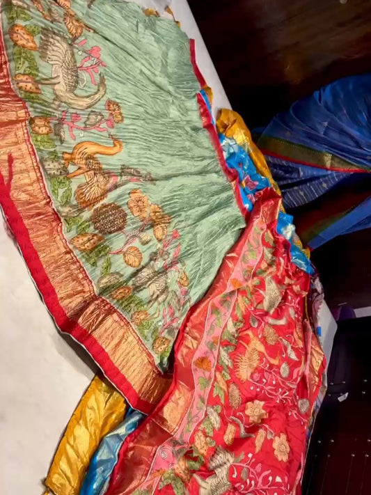 Pichwai Semi Stitched Lehenga