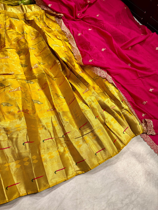 Banarasi Semi Stitched Lehenga