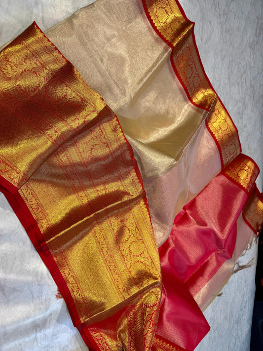 One Gram Glass Tissue Saree