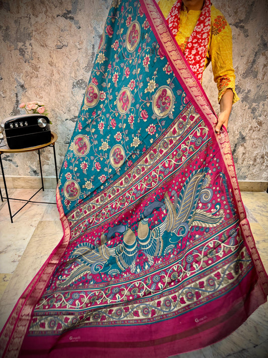 Chennuri Pen Kalamkari Saree