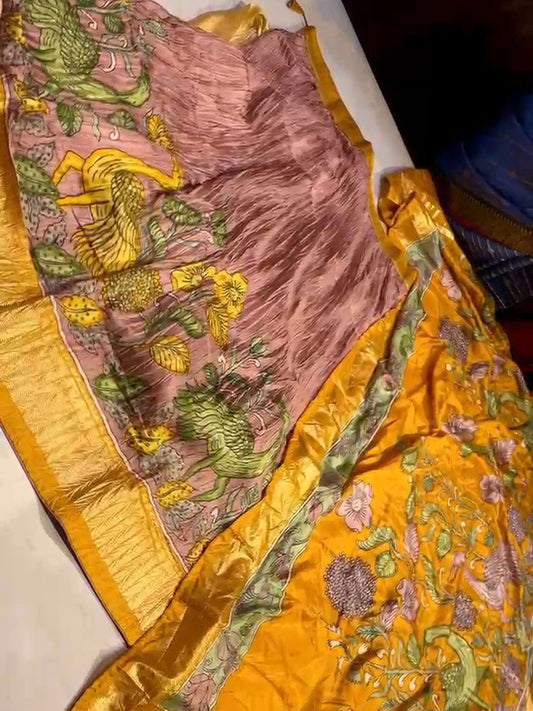 Pichwai Semi Stitched Lehenga