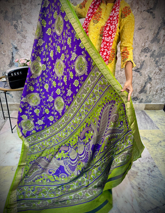 Chennuri Pen Kalamkari Saree