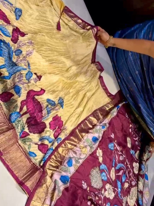 Pichwai Semi Stitched Lehenga