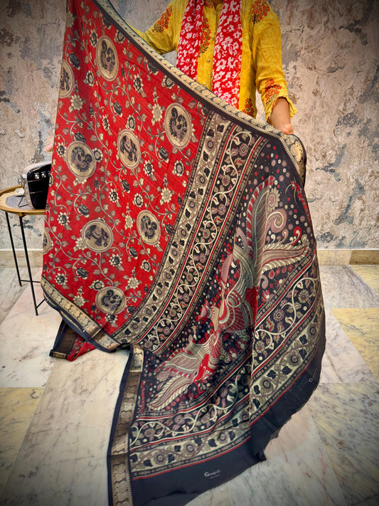 Chennuri Pen Kalamkari Saree