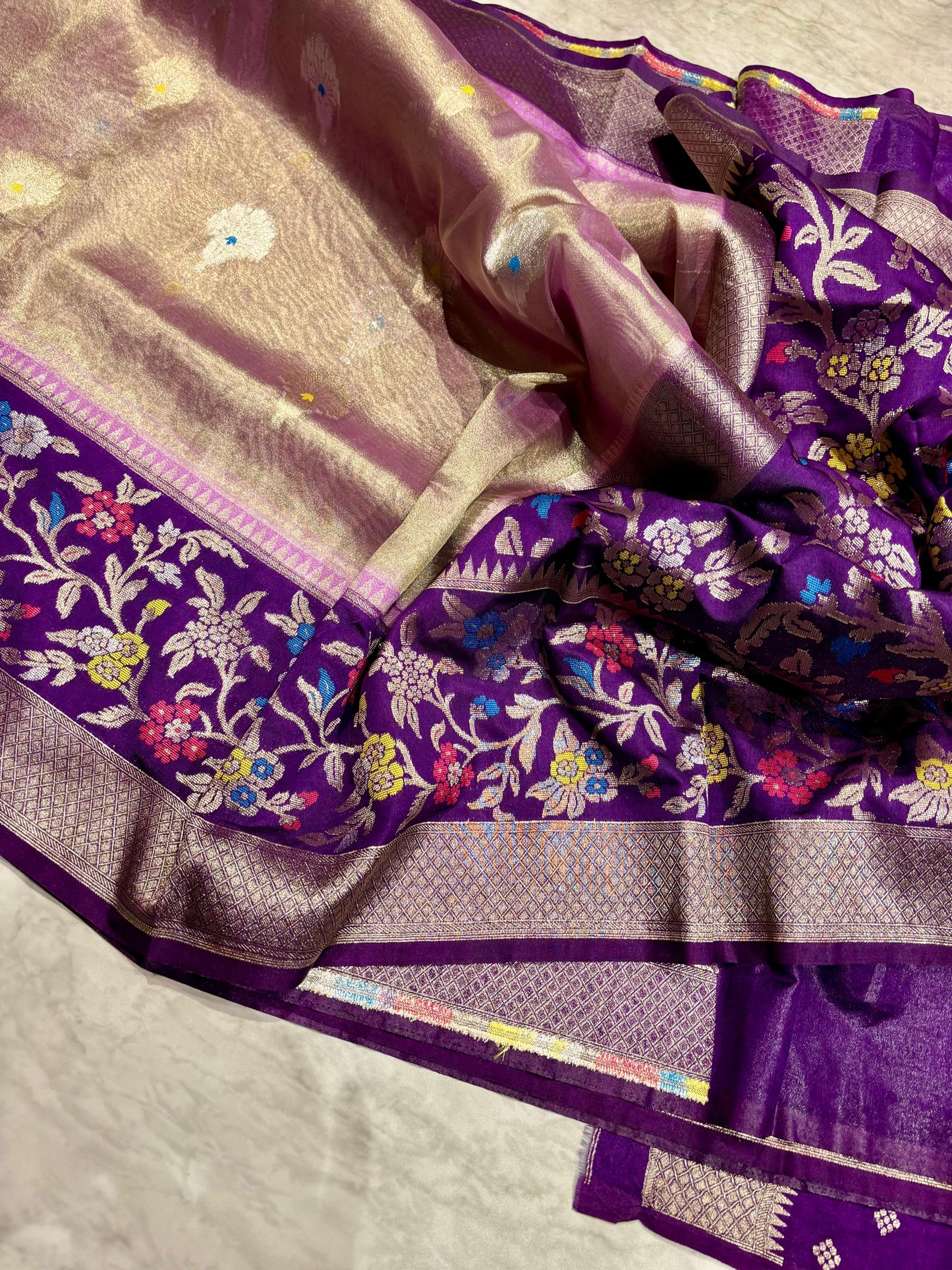 Tissue Dupion Pattu Saree