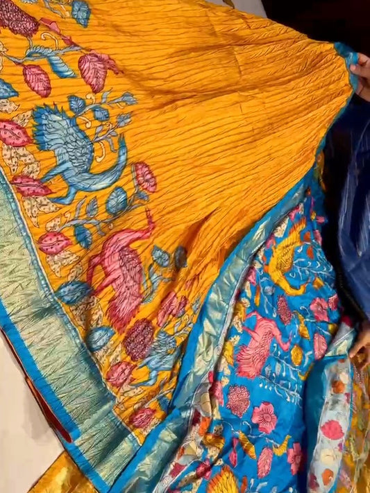 Pichwai Semi Stitched Lehenga
